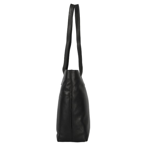 Greenburry Pure Black Shopper Bag Leather 35 cm Laptop compartment