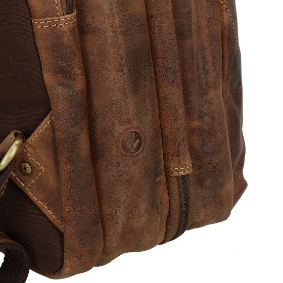 Greenburry Vintage travel backpack leather 48 cm laptop compartment