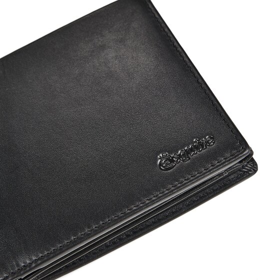 Esquire Silk Wallet RFID protection Genuine Leather 12 cm