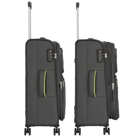 d&n Travel Line 6704 4 Roll Suitcase Set 3pcs.