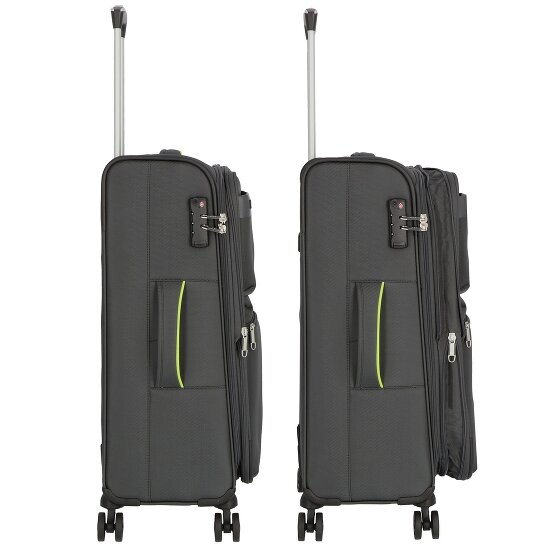 d&n Travel Line 6704 4 Roll Suitcase Set 3pcs.