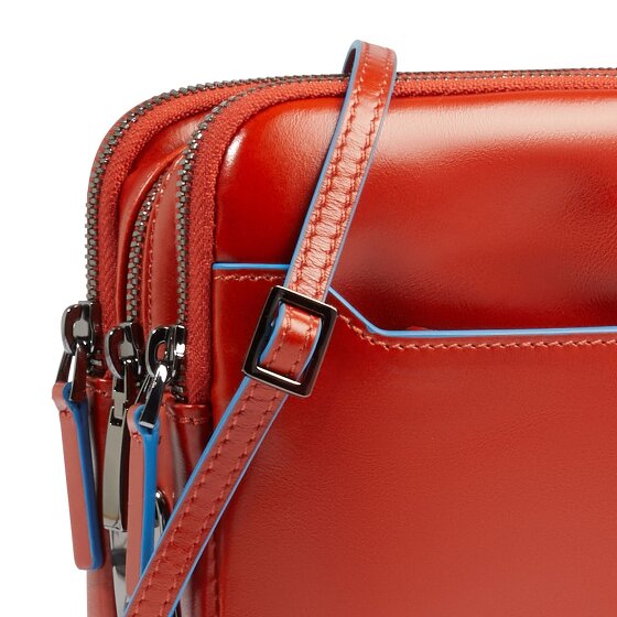 Piquadro Blue Square Shoulder bag Leather 23 cm