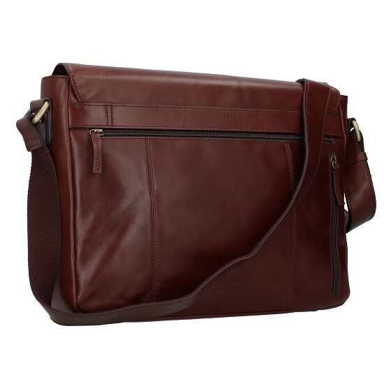 Leonhard Heyden Cambridge Messenger leather 38 cm laptop compartment