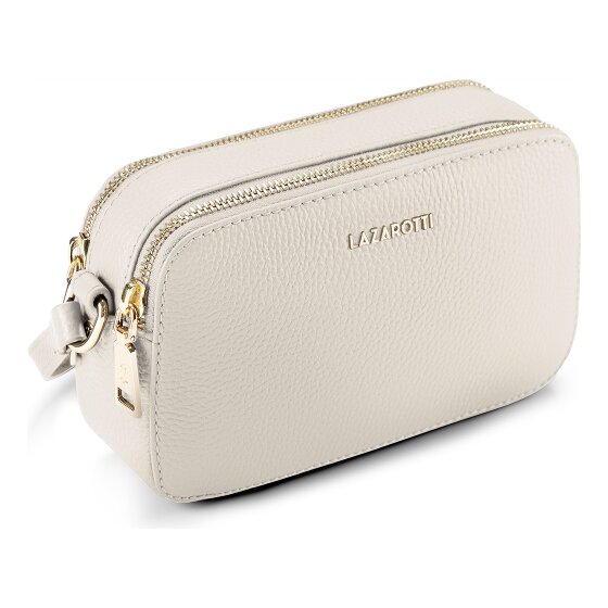 Lazarotti Bologna Leather Shoulder Bag Camera-Bag Leather Double-Zip 18 cm