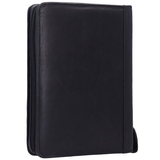 Greenland Nature Black Nappa ring folder leather 33 cm