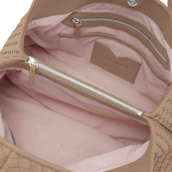 LES VISIONNAIRES Paz Weave Silky Shoulder Bag Leather 42 cm