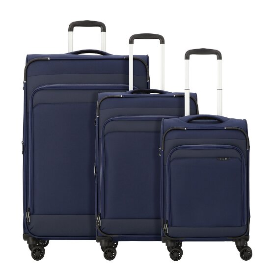 d&n Travel Line 9504 4 wheels Suitcase set 3-piece with expansion pleat
