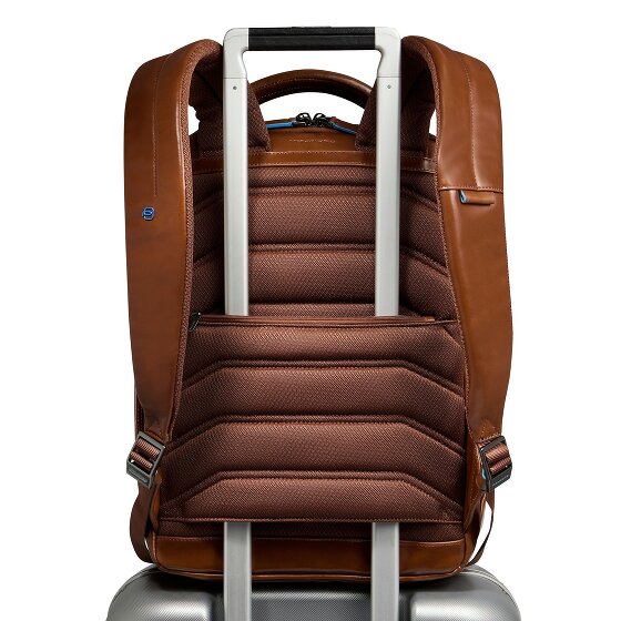 Piquadro Blue Square Daypack RFID protection Leather 39 cm Laptop compartment