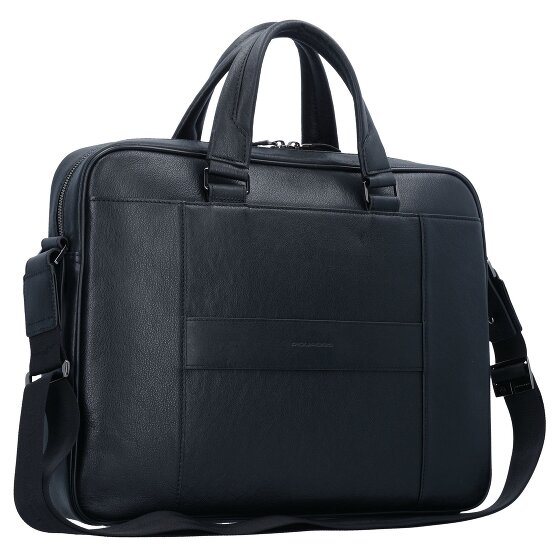 Piquadro Black Square briefcase leather 40 cm laptop compartment
