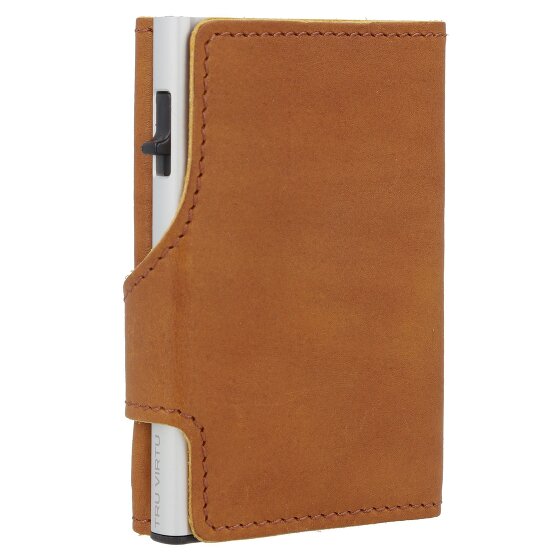 Tru Virtu Click & Slide Natural Credit card case Leather 7 cm