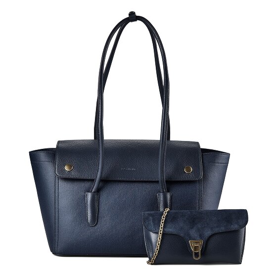 Coccinelle Double Beat Shoulder Bag Genuine Leather 33 cm
