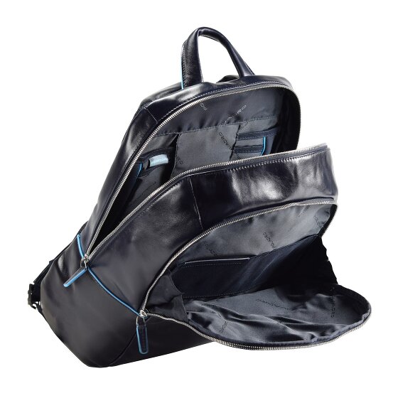 Piquadro Blue Square backpack leather 39 cm laptop compartment