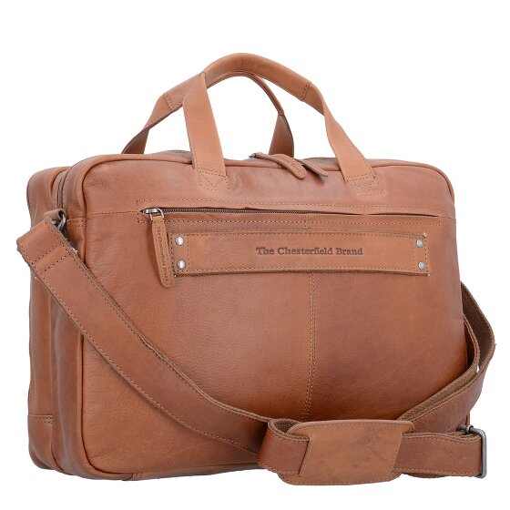 The Chesterfield Brand Wax Pull Up Briefcase Leather 44 cm Laptop compartment