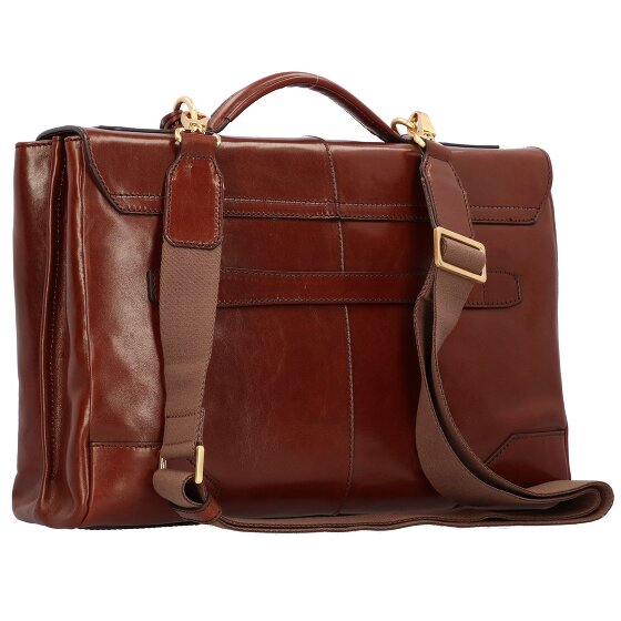 The Bridge Vespucci briefcase leather 40 cm laptop compartment