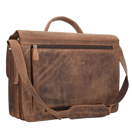 Plevier Retro Newton Briefcase Leather 41 cm Laptop compartment