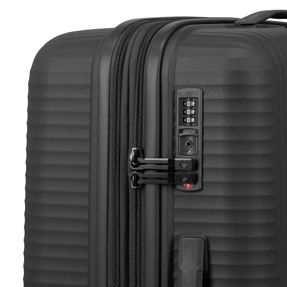 Travelite Air Stripe 4 wheels Suitcase set 3-piece with expansion pleat
