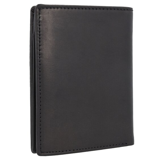 Greenburry Pure Black Wallet RFID protection Leather 10.5 cm
