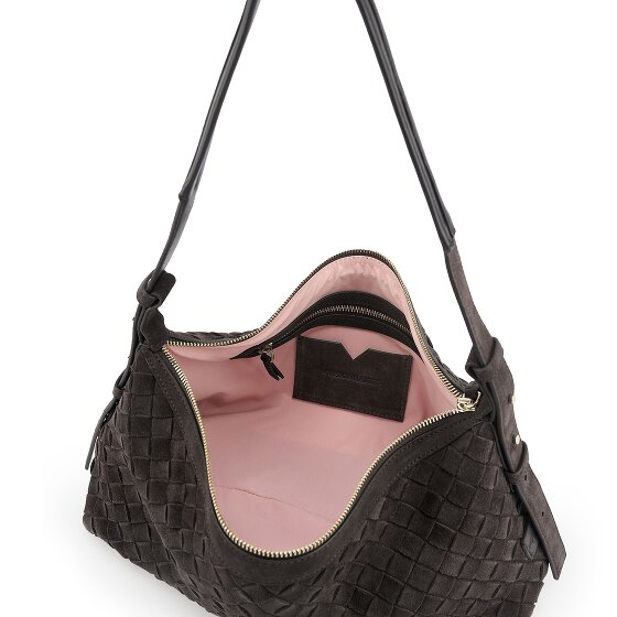 LES VISIONNAIRES Marie Shoulder Bag Genuine Leather 38 cm