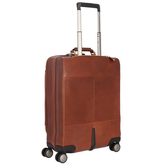 The Bridge Viaggio 4 roll cabin trolley leather 53 cm