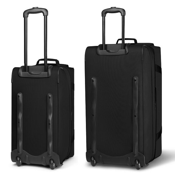 Redolz Duffle Essentials 2-wheel travel bag set 2 pcs M+L with stretch fold