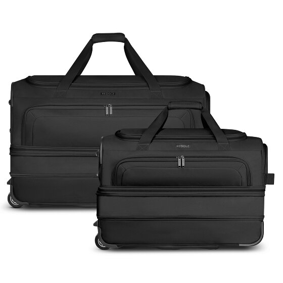 Redolz Duffle Essentials 2-wheel travel bag set 2 pcs M+L with stretch fold