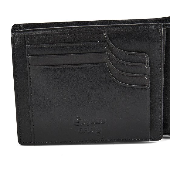 Esquire Silk Wallet RFID protection Genuine Leather 12 cm
