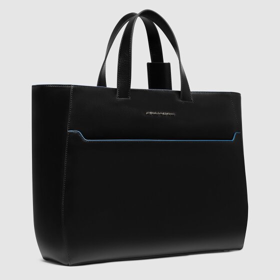 Piquadro Blue Square Shopper Bag Leather 40 cm