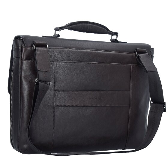 Piquadro Black Square briefcase leather 40 cm laptop compartment
