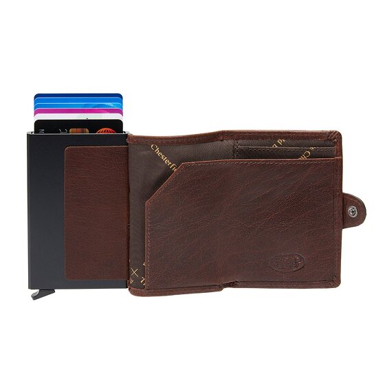 The Chesterfield Brand Albury Credit card case RFID protection Genuine Leather 7 cm