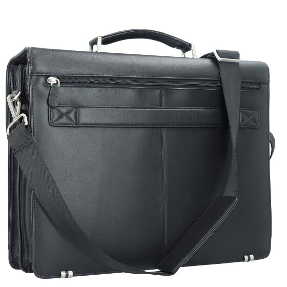Esquire Oxford briefcase leather 41 cm laptop compartment