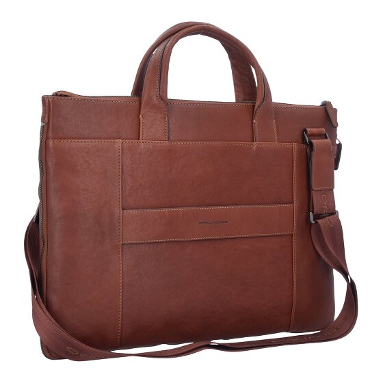 Piquadro Black Square briefcase leather 42 cm laptop compartment