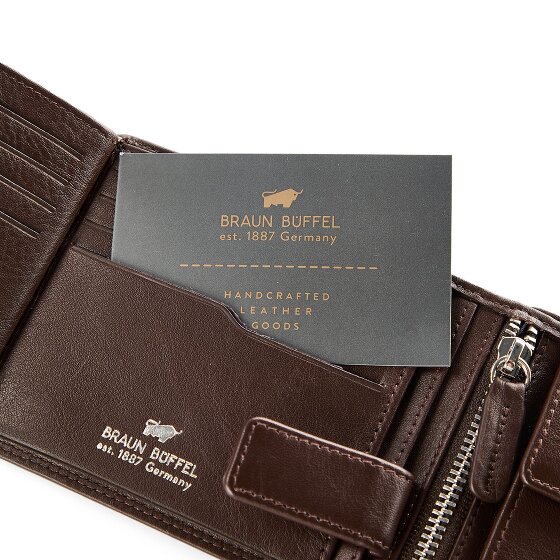 Braun Büffel Golf 3.0 Wallet RFID protection Leather 12 cm