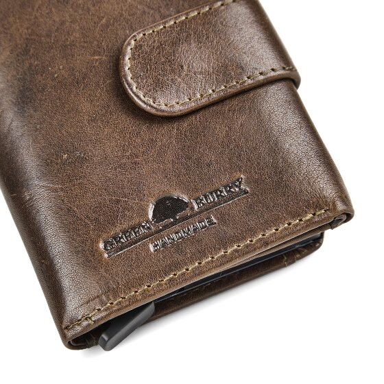 Greenburry Newport Wallet RFID protection Genuine Leather 9.5 cm