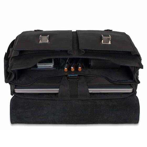 Piquadro Mode briefcase leather 43 cm laptop compartment