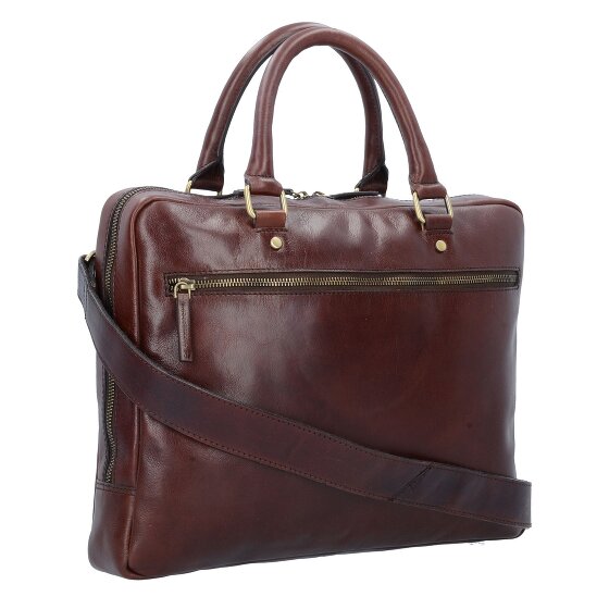 Leonhard Heyden Cambridge briefcase leather 37 cm laptop compartment