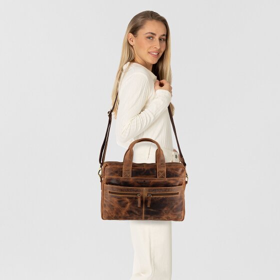 Greenburry Vintage Briefcase Leather 38 cm Laptop compartment