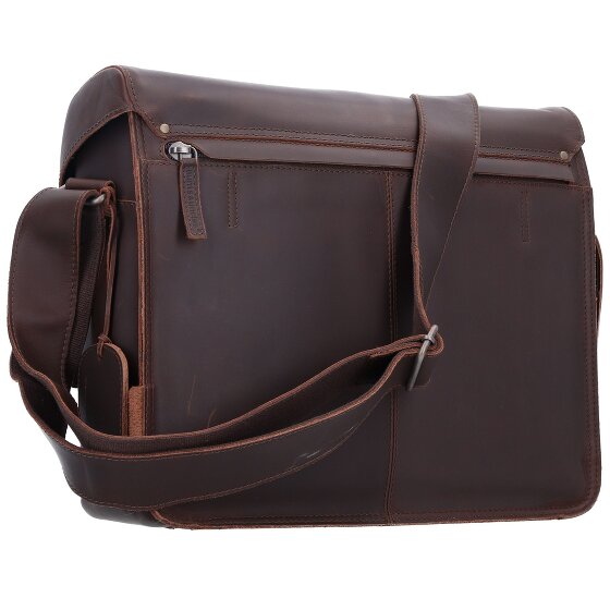 aunts & uncles Hunter Nick Messenger Leather 37 cm laptop compartment