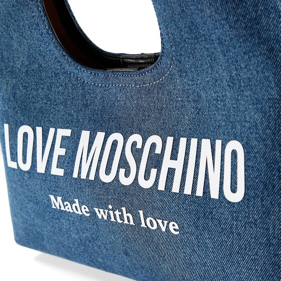 Love Moschino Denim Signature Love Shoulder Bag 34 cm
