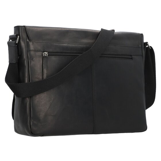 Greenburry Pure Black Messenger Leather 37 cm