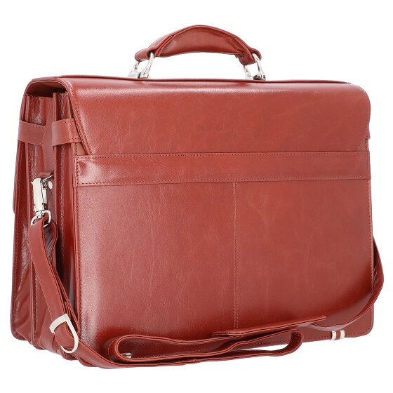 Alassio Mocca briefcase leather 38 cm laptop compartment