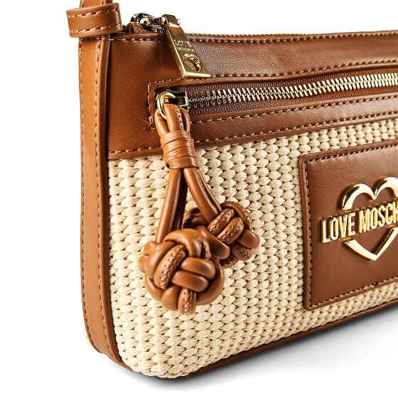Love Moschino Straw Chic Shoulder Bag 25 cm