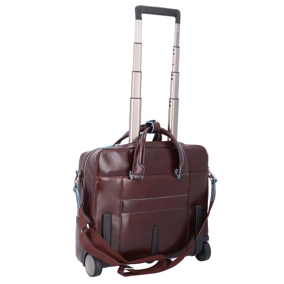 Piquadro Blue Square 2 wheels Wheeled briefcase Genuine Leather 36 cm Laptop compartment