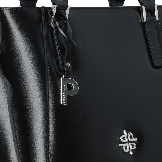 Picard Black Tie Black Tie Handbag Leather 29 cm