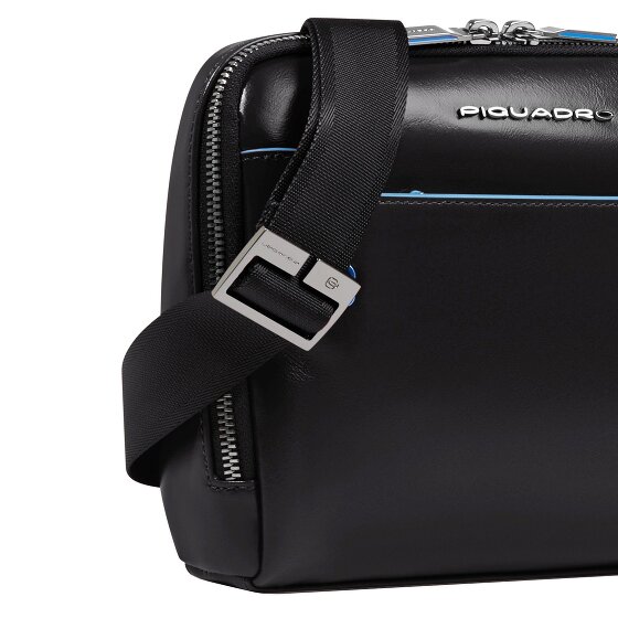 Piquadro Blue Square Shoulder bag Leather 21 cm