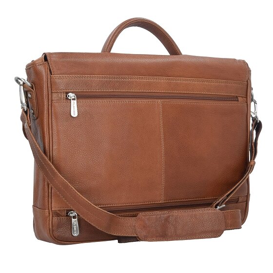Plevier 400 series briefcase leather 40 cm laptop compartment