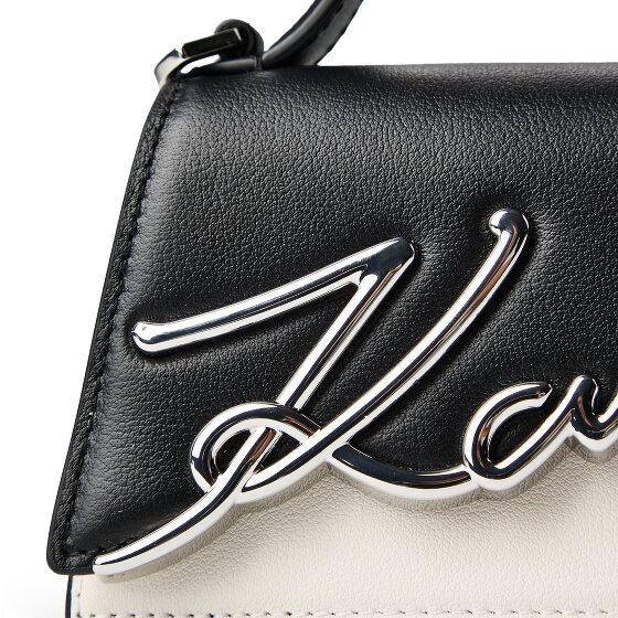 Karl Lagerfeld Signature 2.0 Mini Bag Handbag Genuine Leather 14.5 cm