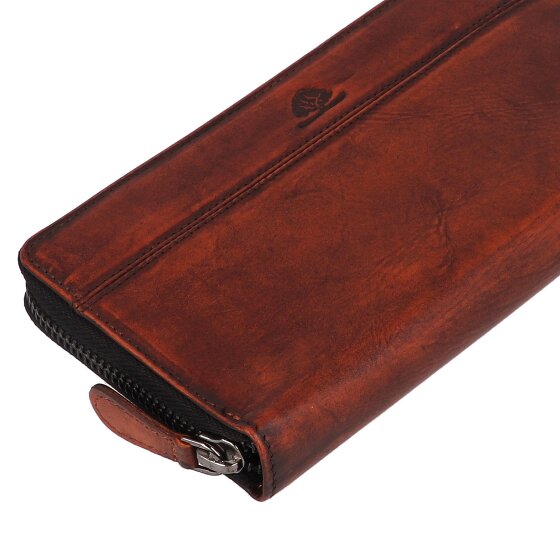 Greenburry Destressed Wallet RFID protection Leather 19 cm