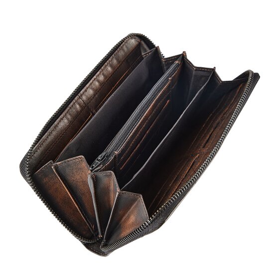 Greenburry Destressed Wallet RFID protection Leather 19 cm