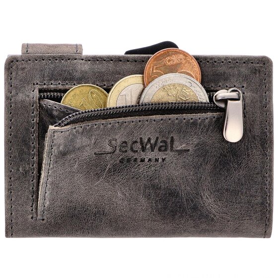 SecWal Credit card case wallet RFID leather 9 cm SecWal Credit card case wallet RFID leather 9 cm
