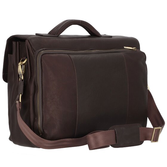 Dermata Briefcase leather 43 cm laptop compartment